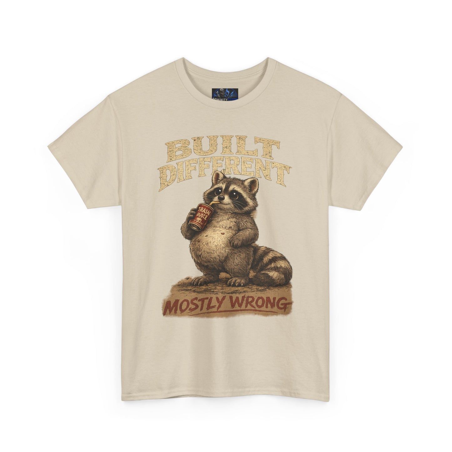 Raccoon 'Built Different, Mostly Wrong' Graphic Tee