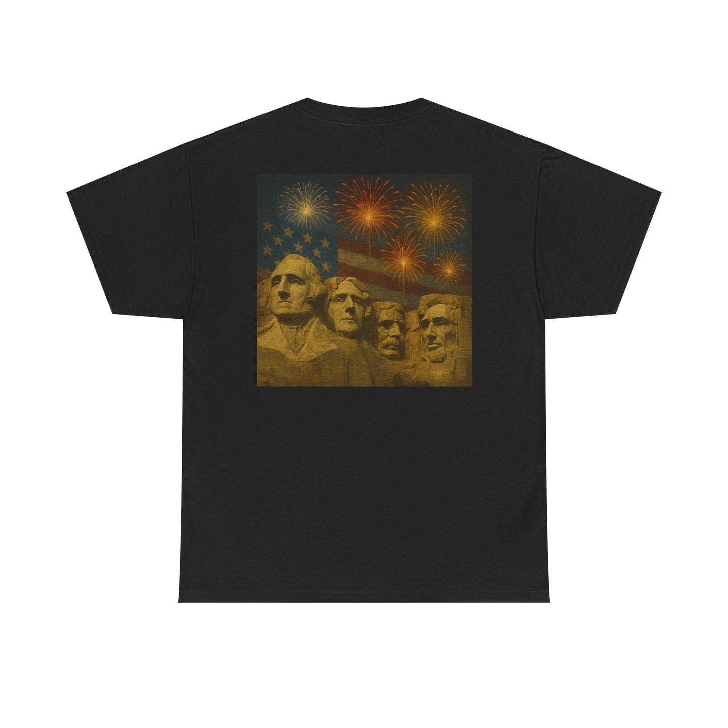 Mount Rushmore Fireworks T-Shirt – Patriotic Fourth of July Tee