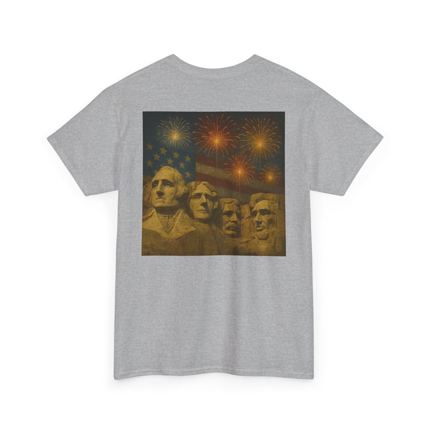Mount Rushmore Fireworks T-Shirt – Patriotic Fourth of July Tee