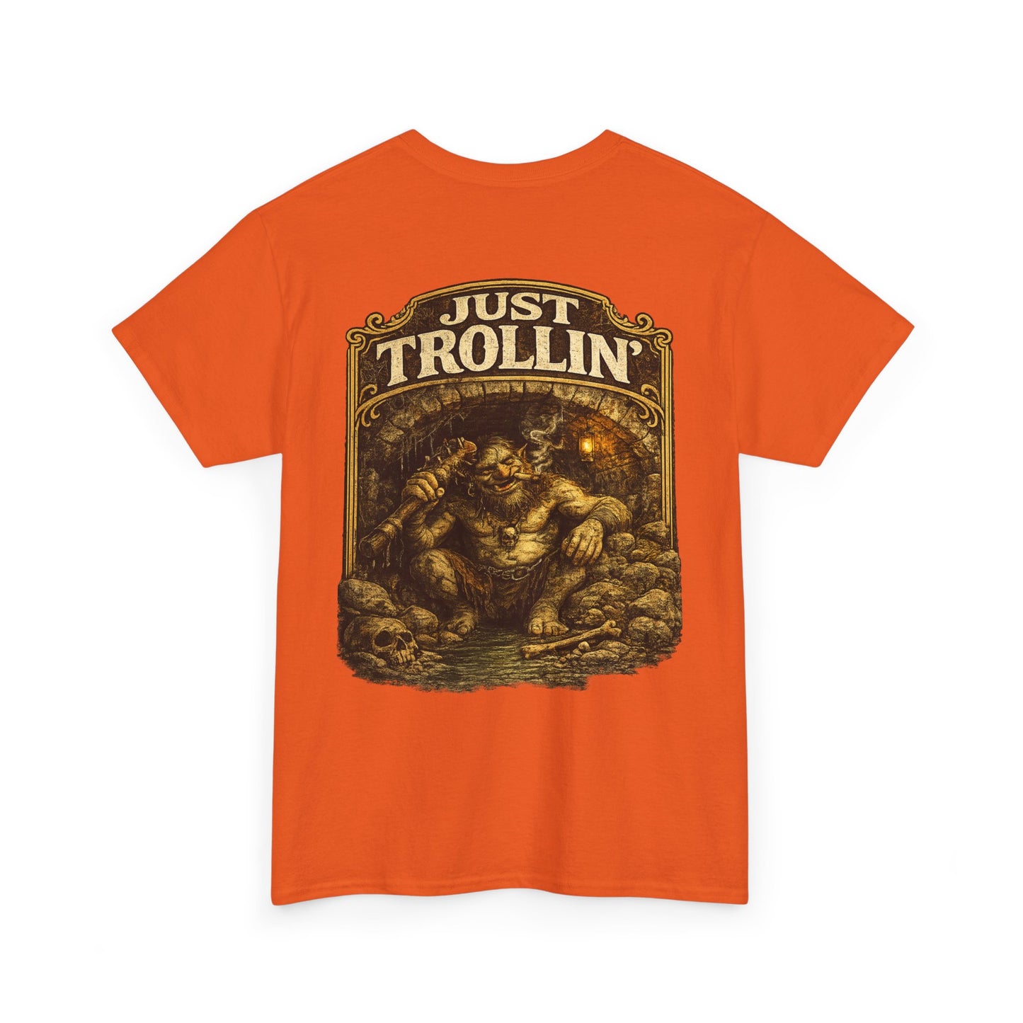 T-Shirt — "Just Trollin'" Vintage Fantasy Troll Graphic Tee