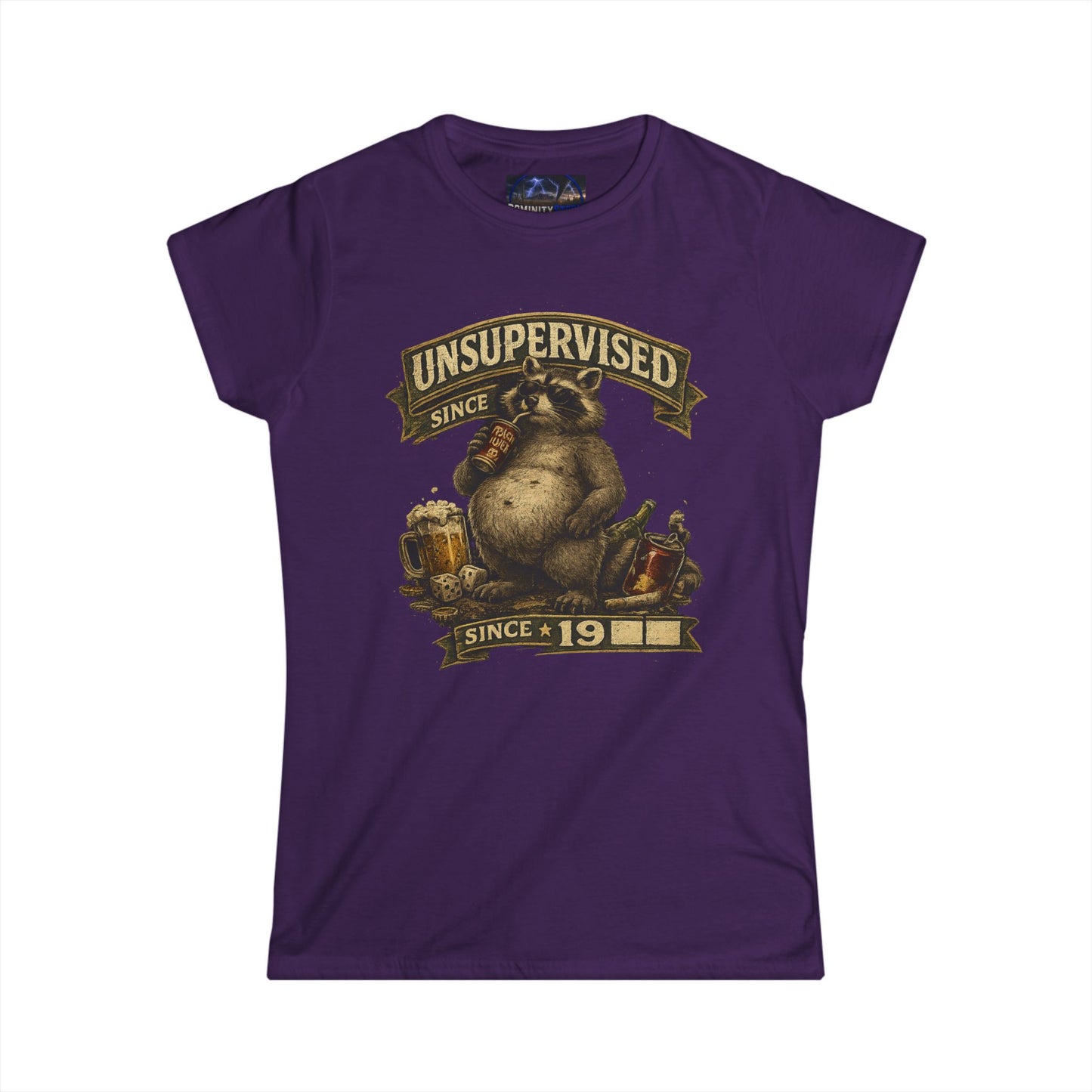 Graphic Unsupervised Since 19XX Women's Tee – Funny Pig Vintage Design
