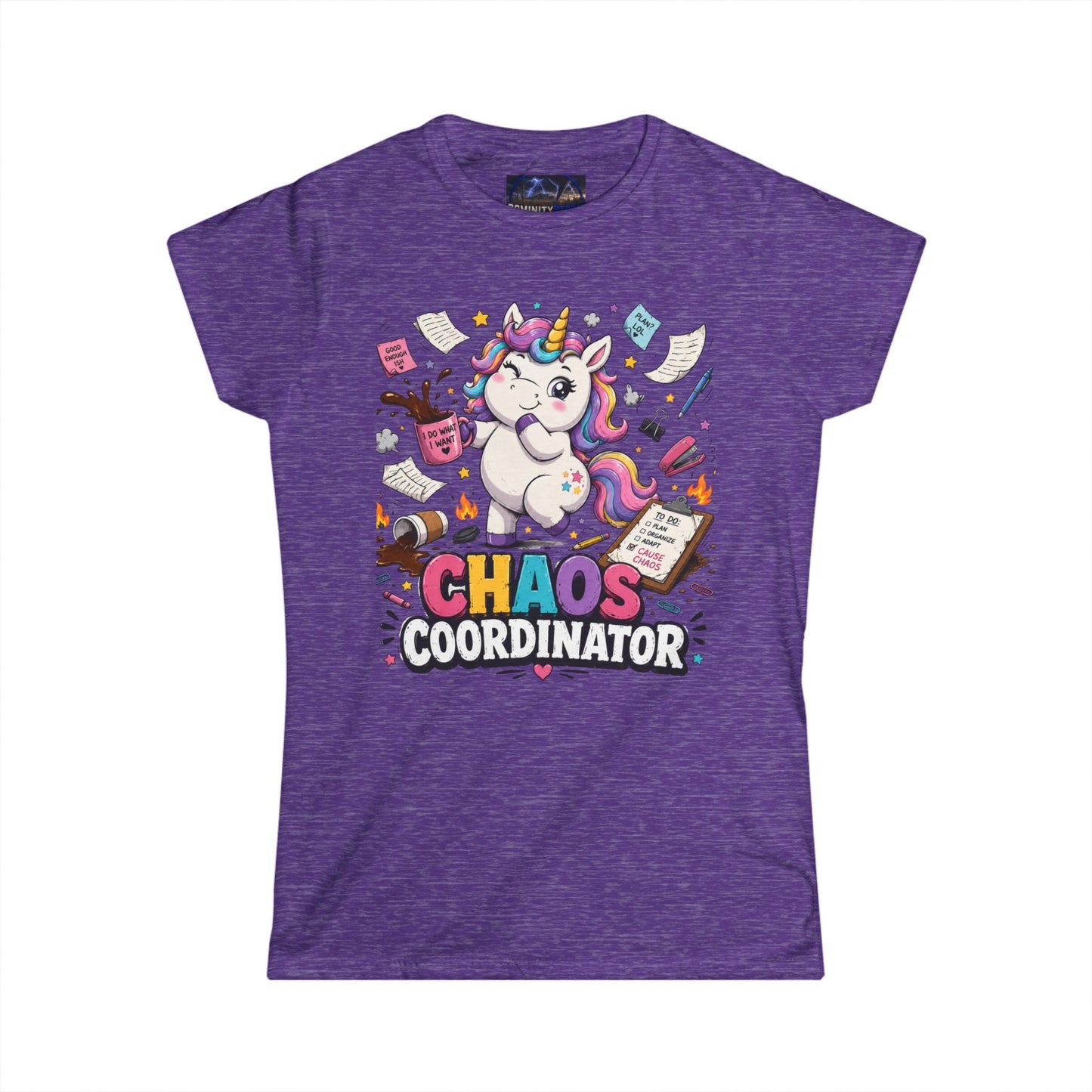 Humorous Chaos Coordinator Unicorn Women's Tee
