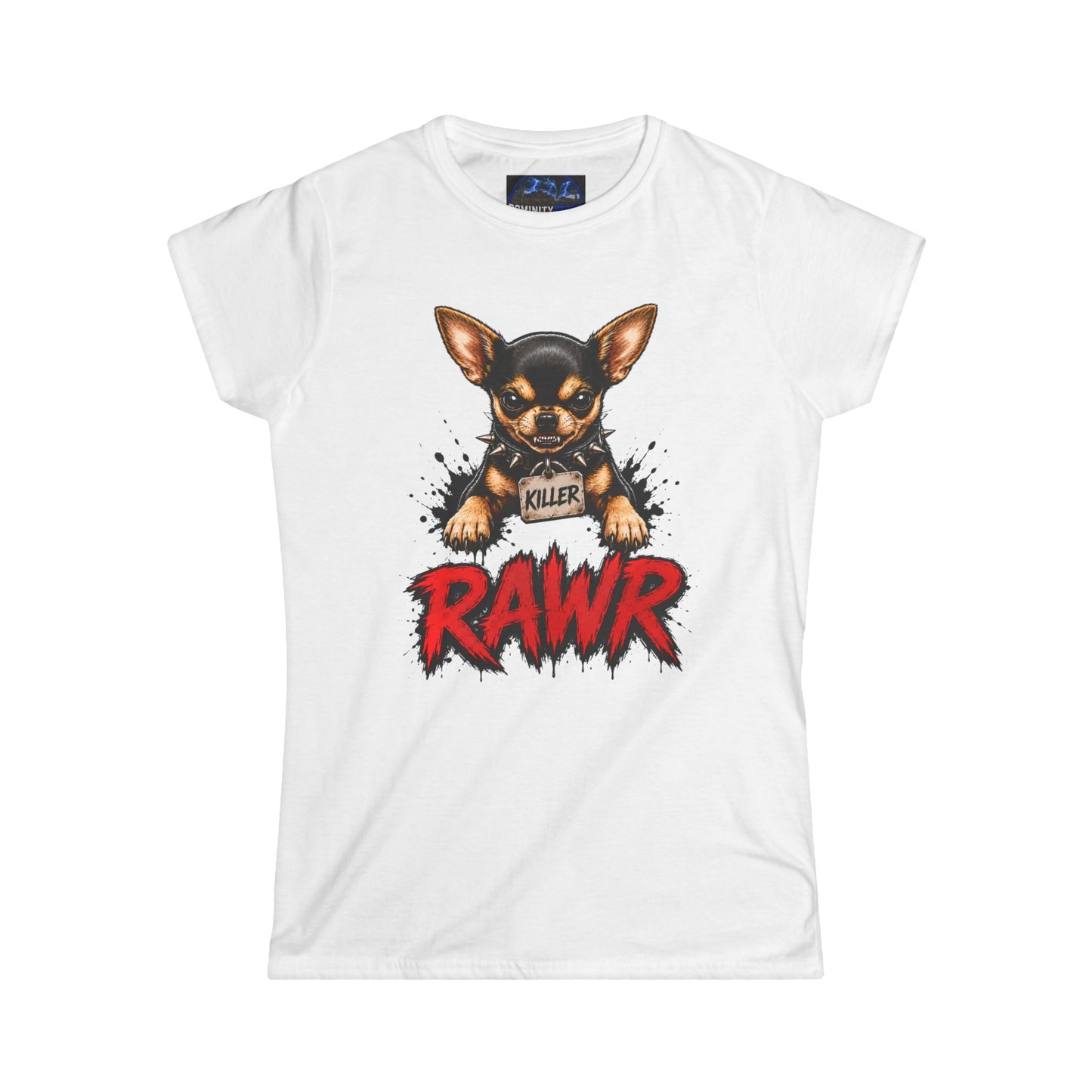 Graphic Chihuahua 'RAWR' Graphic Tee - Cute Tough Dog Lover Shirt