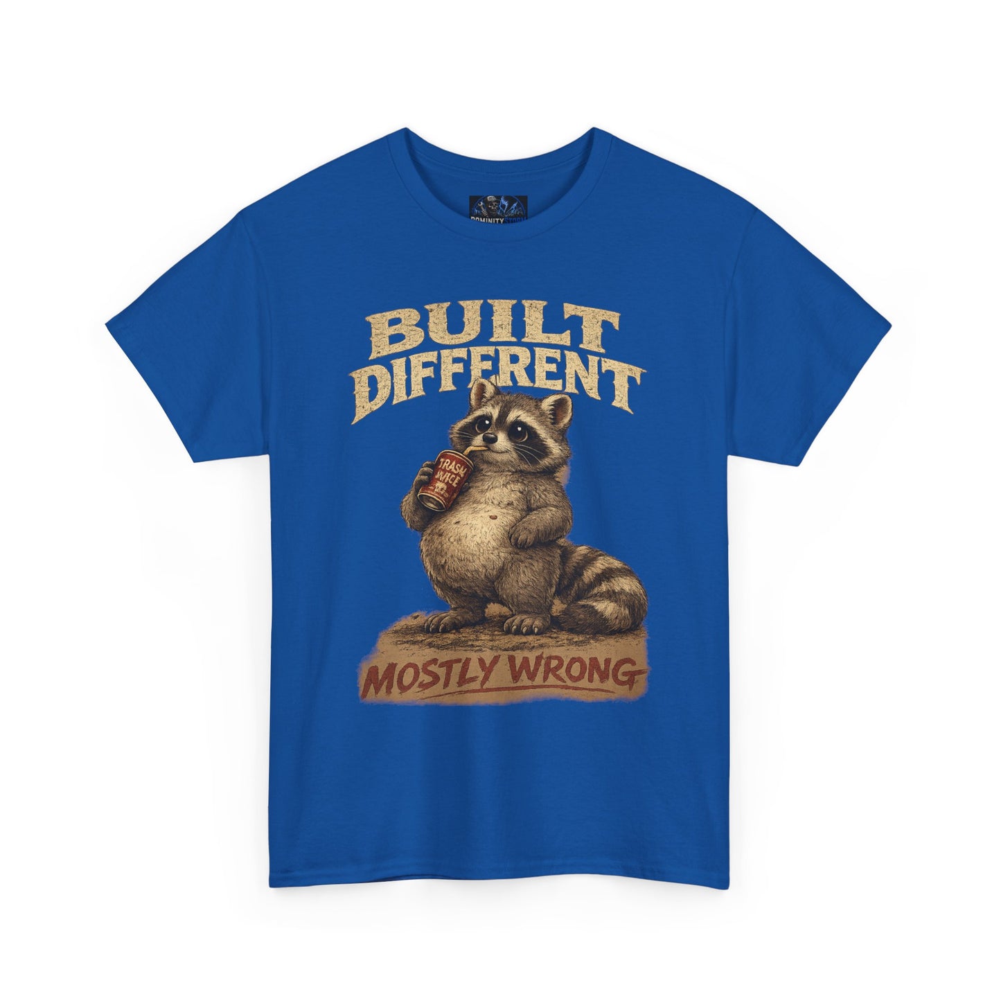 Raccoon 'Built Different, Mostly Wrong' Graphic Tee