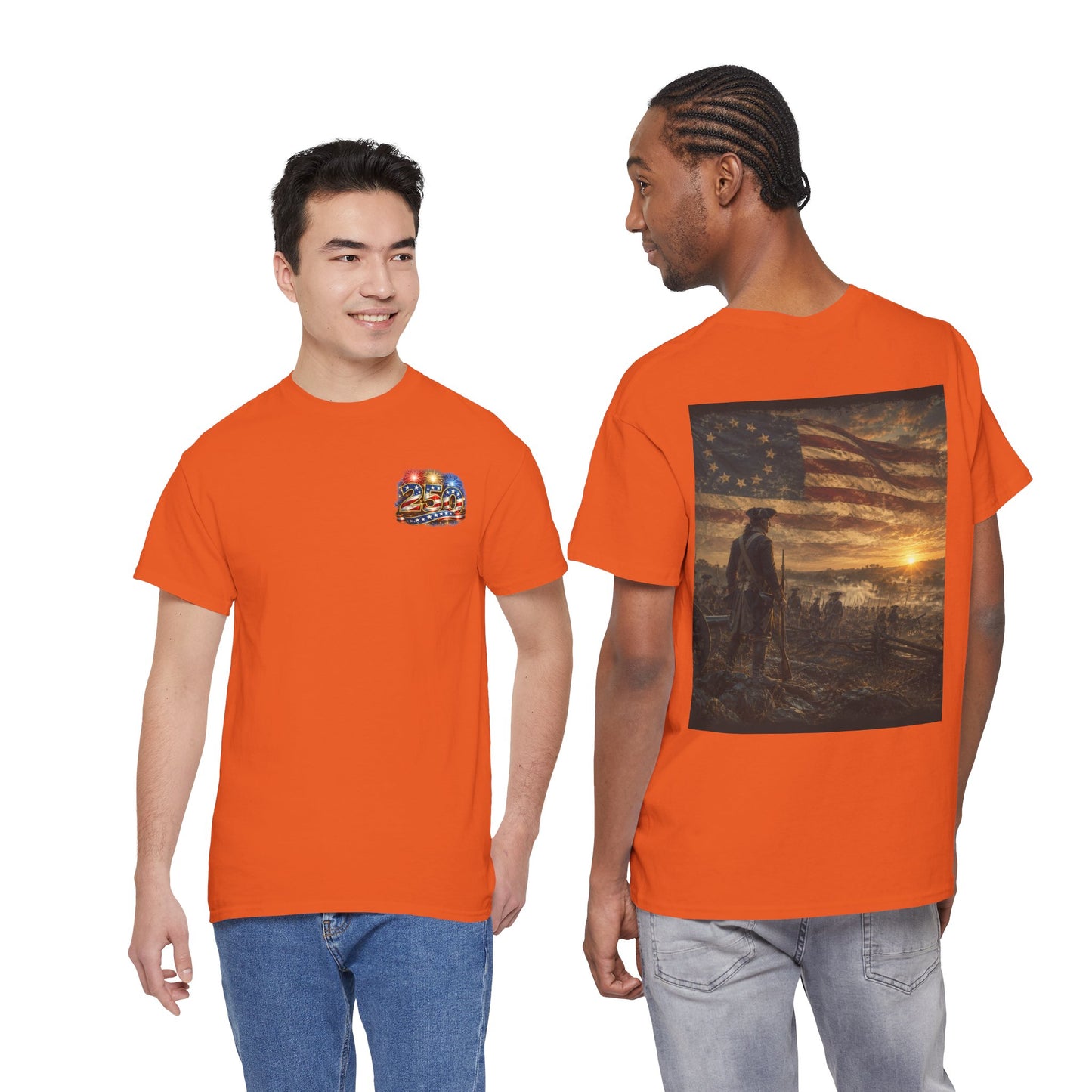 Patriotic Revolutionary War Flag T-Shirt — Vintage American Soldier Graphic Tee