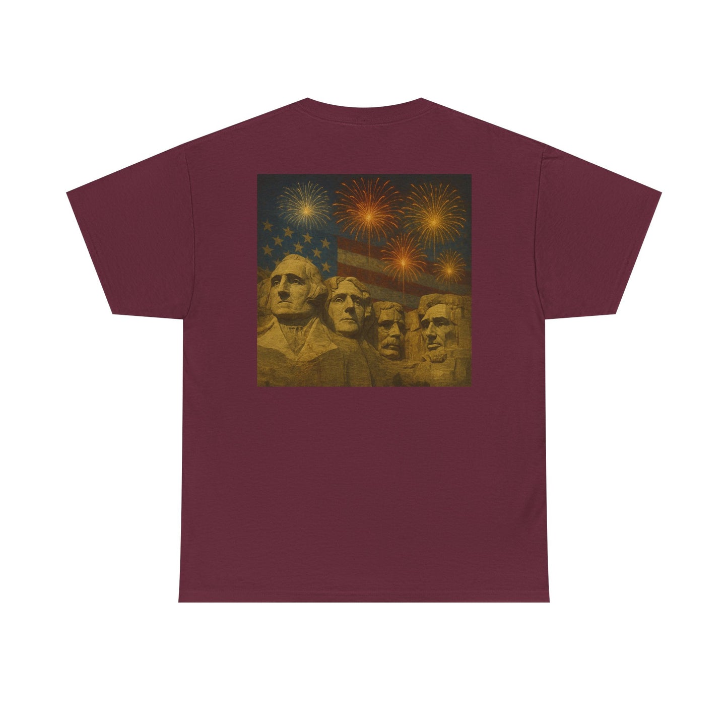 Mount Rushmore Fireworks T-Shirt – Patriotic Fourth of July Tee
