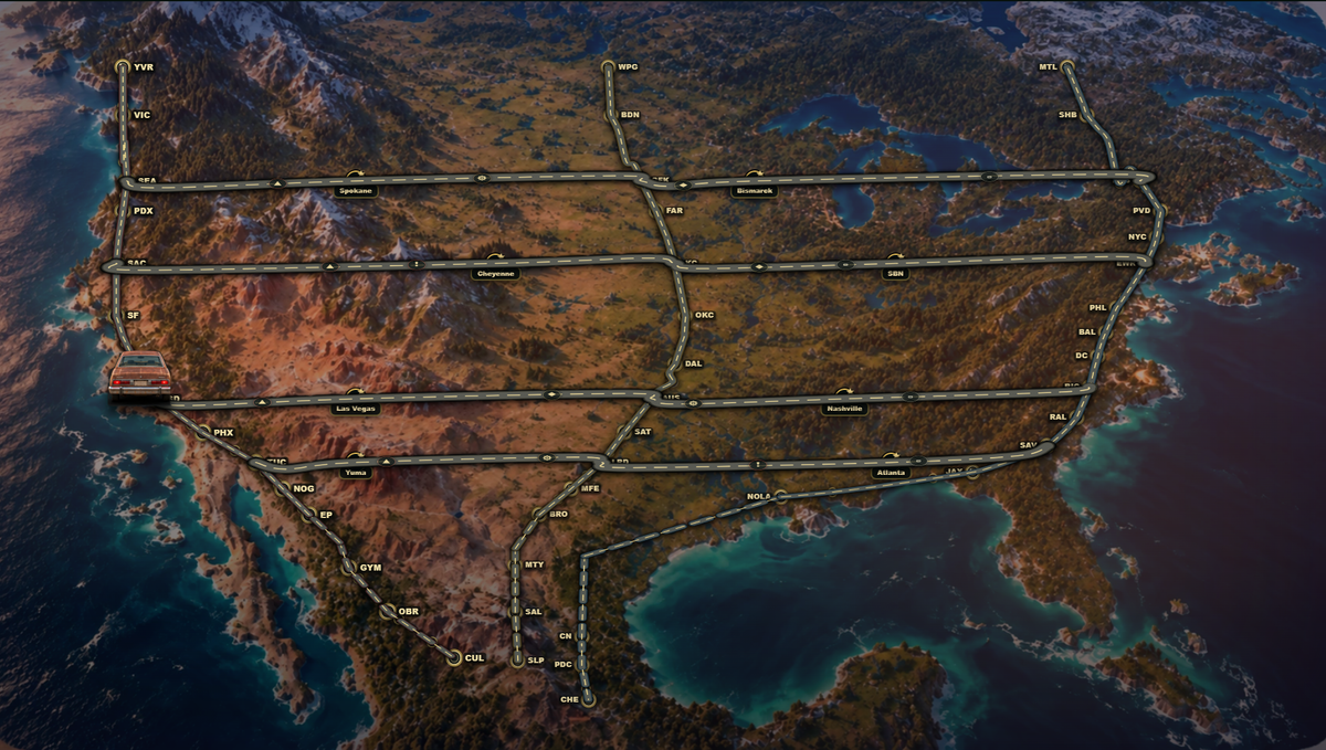 Border Run '77 game map